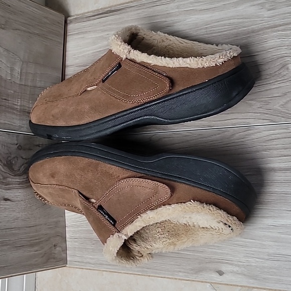 Orthofeet Asheville Orthopedic Men’s Slippers Wide 11.5 Brown Suede Comfort main image 6